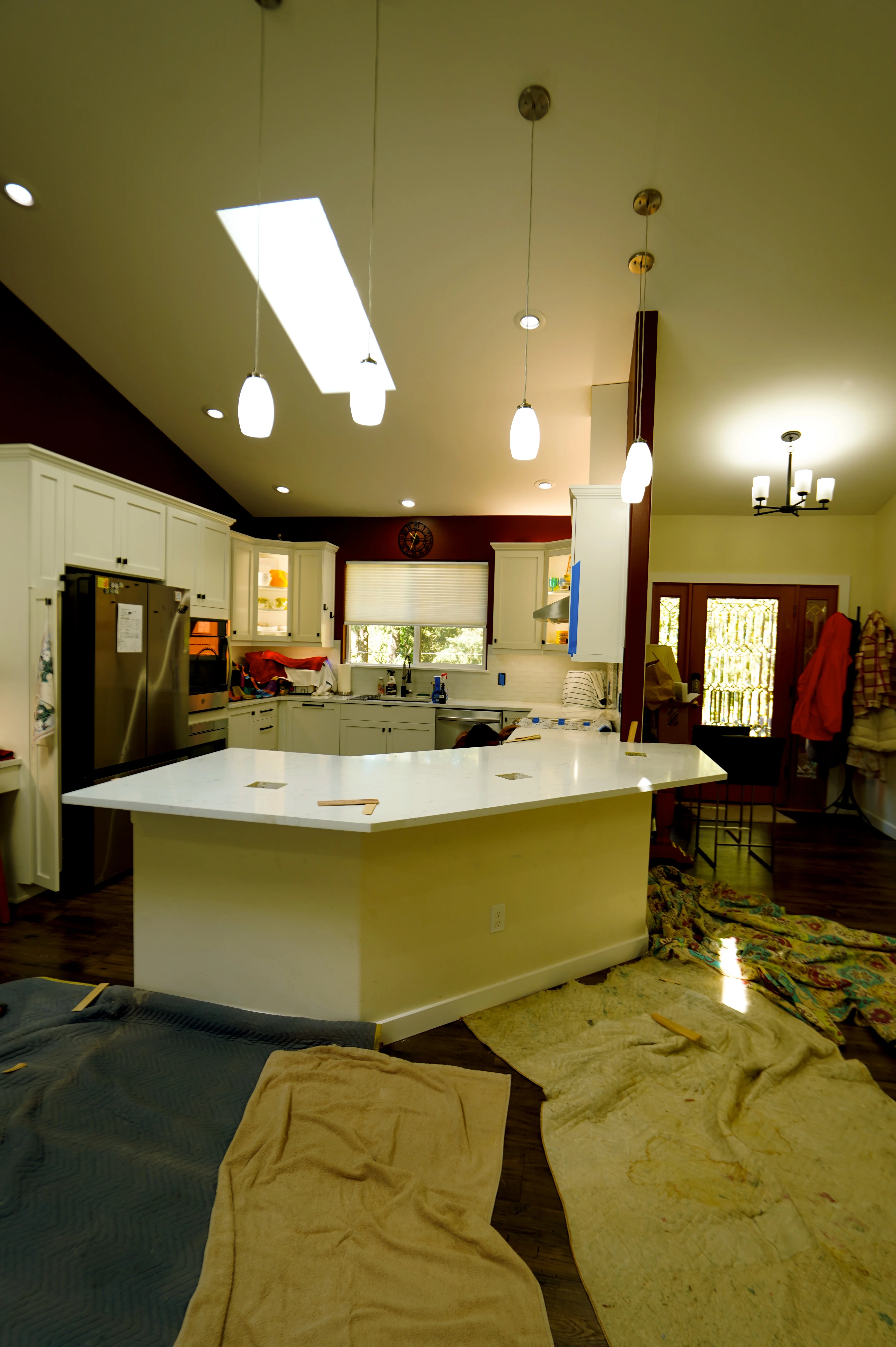 Summit workshop fabrication shot — slab being prepared